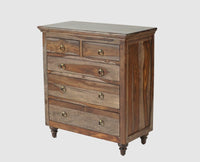 Belgium Sheesham Wood Chest Of Drawer - Furniselan - Grey-Finish