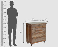 Belgium Sheesham Wood Chest Of Drawer - Furniselan - Grey-Finish