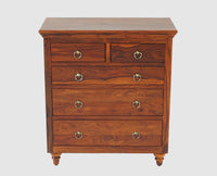 Belgium Sheesham Wood Chest Of Drawer - Furniselan - Maple-Finish