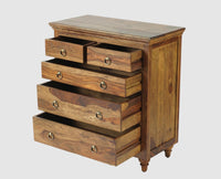 Belgium Sheesham Wood Chest Of Drawer - Furniselan - Teak-Finish