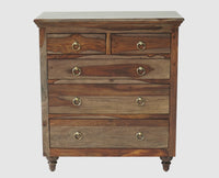 Belgium Sheesham Wood Chest Of Drawer - Furniselan - Grey-Finish