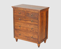 Belgium Sheesham Wood Chest Of Drawer - Furniselan - Maple-Finish