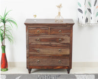 Belgium Sheesham Wood Chest Of Drawer - Furniselan - Grey-Finish