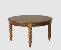 Belgium Sheesham Wood Round Coffee Table - Furniselan - Teak-Finish