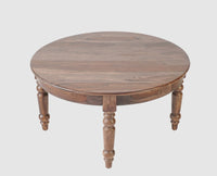 Belgium Sheesham Wood Round Coffee Table - Furniselan - Grey-Finish
