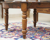 Belgium Sheesham Wood Round Coffee Table - Furniselan - Teak-Finish