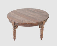 Belgium Sheesham Wood Round Coffee Table - Furniselan - Grey-Finish