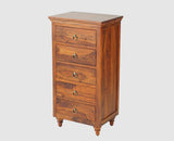 Belgium Sheesham Wood Tall Chest Of Drawer - Furniselan - Maple-Finish