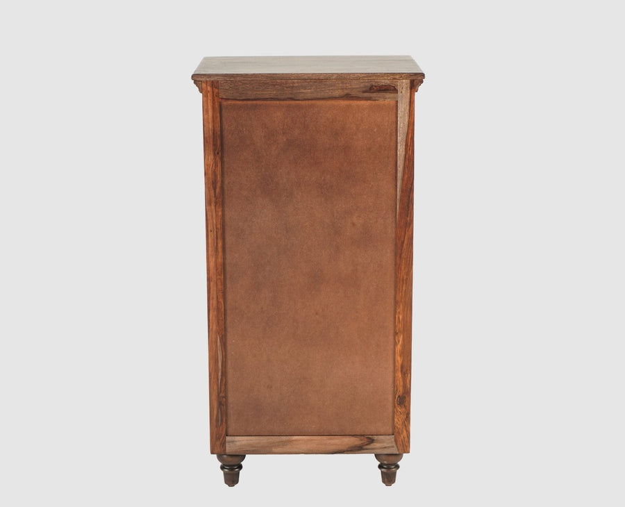 Belgium Sheesham Wood Tall Chest Of Drawer - Furniselan - Grey-Finish
