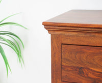 Belgium Sheesham Wood Tall Chest Of Drawer - Furniselan - Maple-Finish