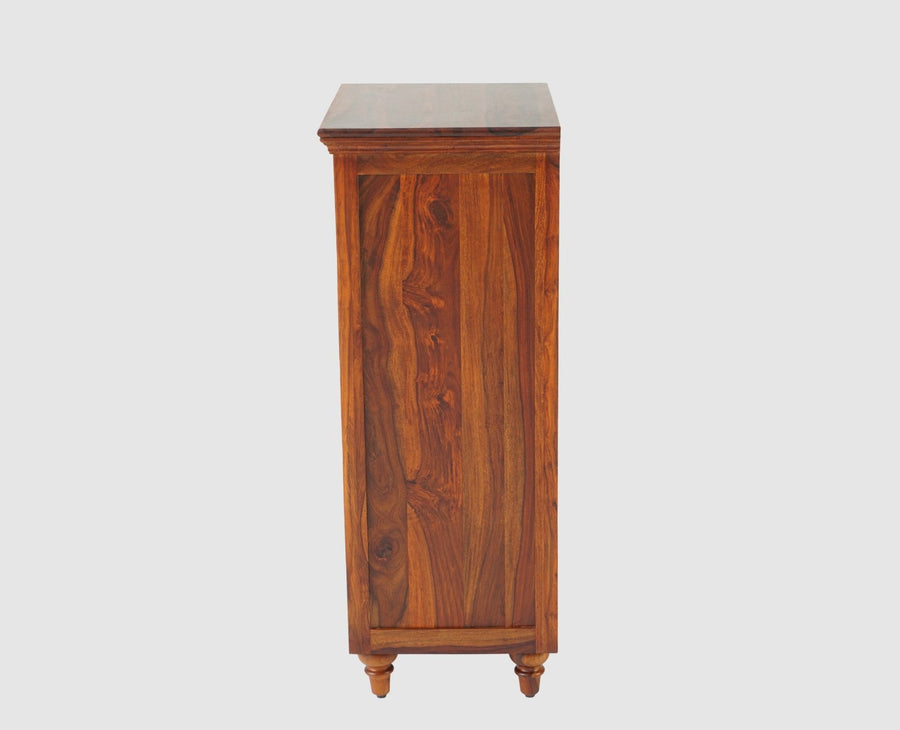Belgium Sheesham Wood Tall Chest Of Drawer - Furniselan - Maple-Finish