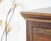 Belgium Sheesham Wood Tall Chest Of Drawer - Furniselan - Teak-Finish