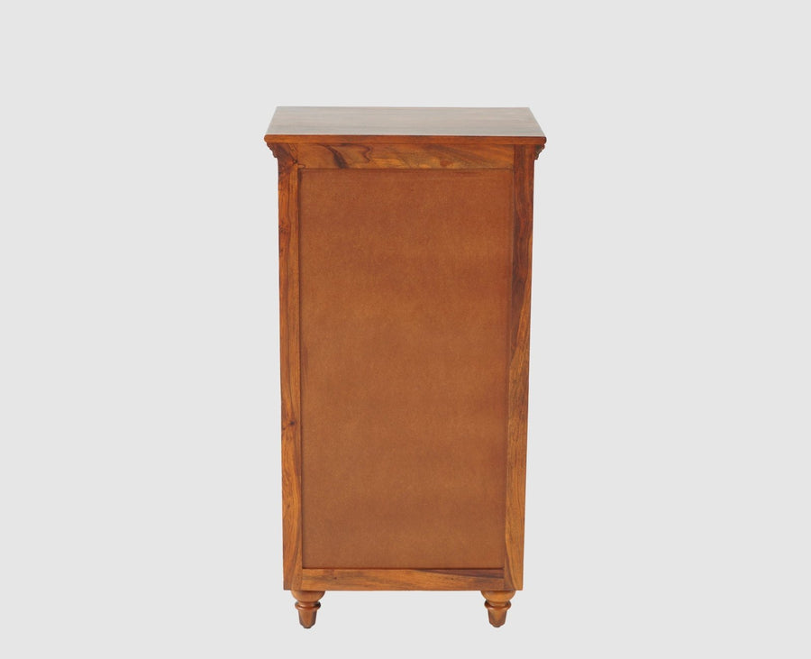 Belgium Sheesham Wood Tall Chest Of Drawer - Furniselan - Maple-Finish
