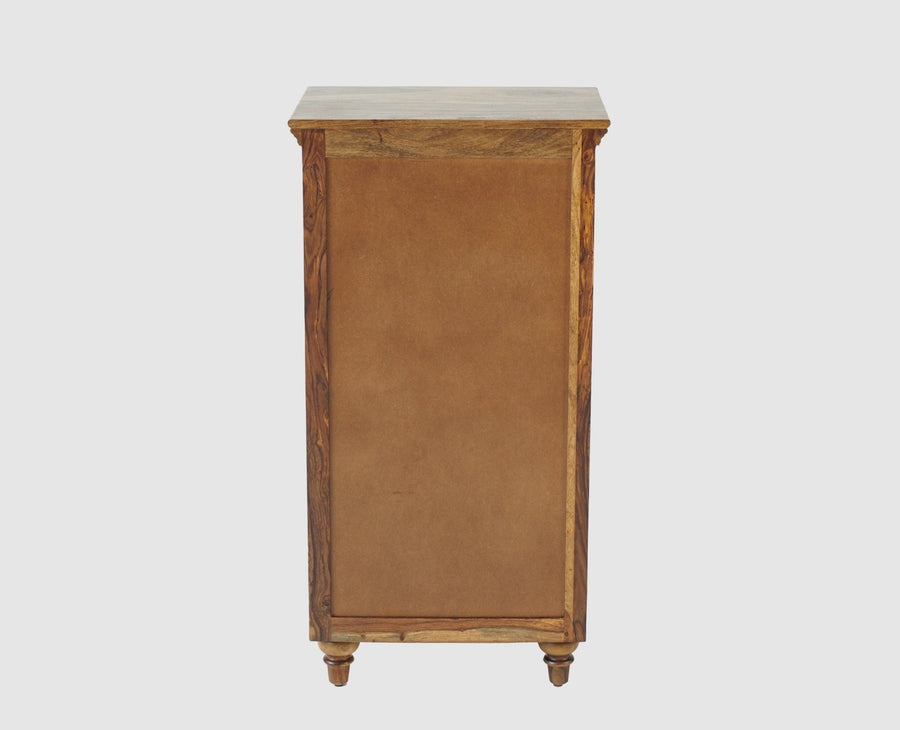 Belgium Sheesham Wood Tall Chest Of Drawer - Furniselan - Teak-Finish