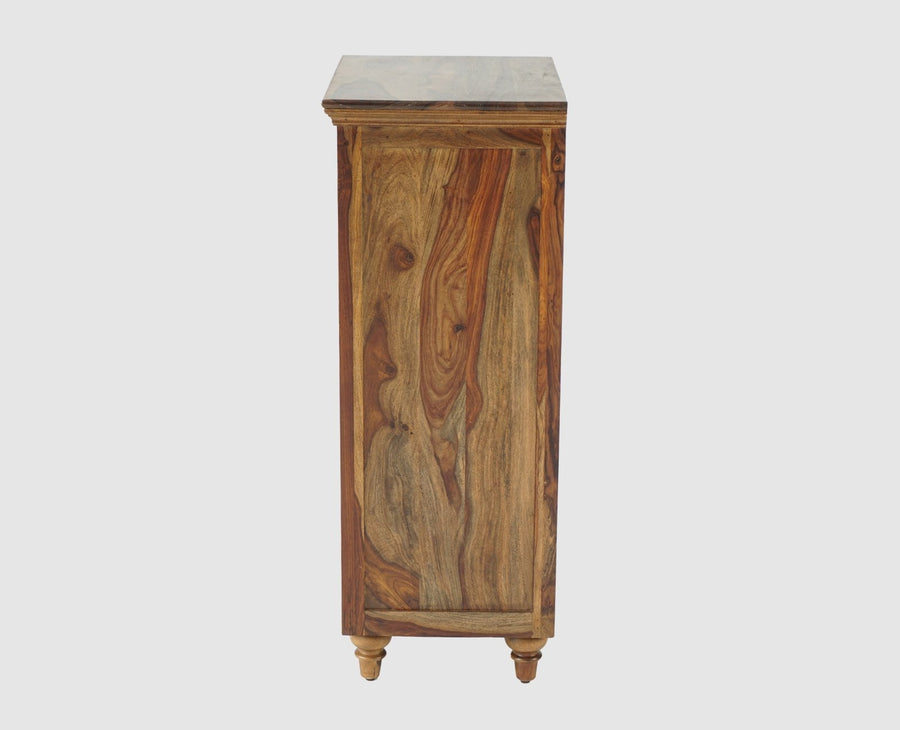 Belgium Sheesham Wood Tall Chest Of Drawer - Furniselan - Teak-Finish