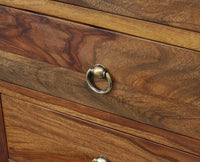 Belgium Sheesham Wood Tall Chest Of Drawer - Furniselan - Teak-Finish