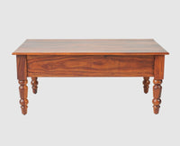 Belgium Sheesham Wood Two Drawer Coffee Table - Furniselan - Maple-Finish