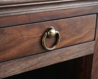 Belgium Solid Wood Bedside Table - Furniselan - Grey-Finish