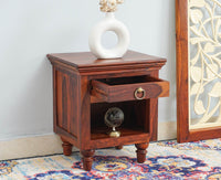 Belgium Solid Wood Bedside Table - Furniselan - Maple-Finish
