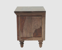 Belgium Solid Wood Bedside Table - Furniselan - Grey-Finish