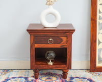 Belgium Solid Wood Bedside Table - Furniselan - Maple-Finish
