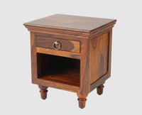 Belgium Solid Wood Bedside Table - Furniselan - Maple-Finish