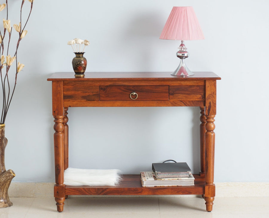 Belgium Solid Wood Console Table - Furniselan - Maple-Finish