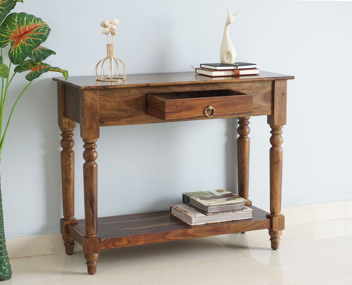 Belgium Solid Wood Console Table - Furniselan