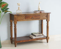 Belgium Solid Wood Console Table - Furniselan - Teak-Finish
