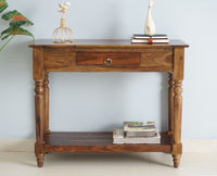 Belgium Solid Wood Console Table - Furniselan - Teak-Finish