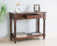 Belgium Solid Wood Console Table - Furniselan - Grey-Finish
