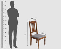 Belgium Solid Wood Dining Chair Set - Dining Chair - Furniselan  - Teak-Finish