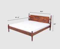 Belgium Solid Wood Queen Size Bed - Furniselan-Maple-Finish