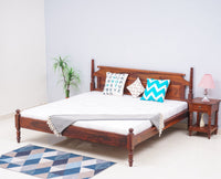 Belgium Solid Wood Queen Size Bed - Furniselan-Maple-Finish