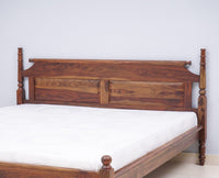 Belgium Solid Wood Queen Size Bed - Furniselan-Teak-Finish