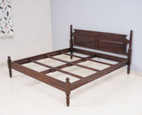 Belgium Solid Wood Queen Size Bed - Furniselan-Grey-Finish