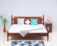Belgium Solid Wood Queen Size Bed - Furniselan-Maple-Finish