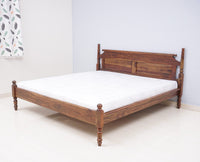 Belgium Solid Wood Queen Size Bed - Furniselan-Teak-Finish