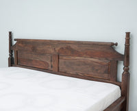 Belgium Solid Wood Queen Size Bed With Storage Drawer - Furniselan-Grey-Finish