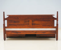 Belgium Solid Wood Queen Size Bed With Storage Drawer - Furniselan-Maple-Finish
