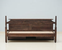 Belgium Solid Wood Queen Size Bed With Storage Drawer - Furniselan-Grey-Finish