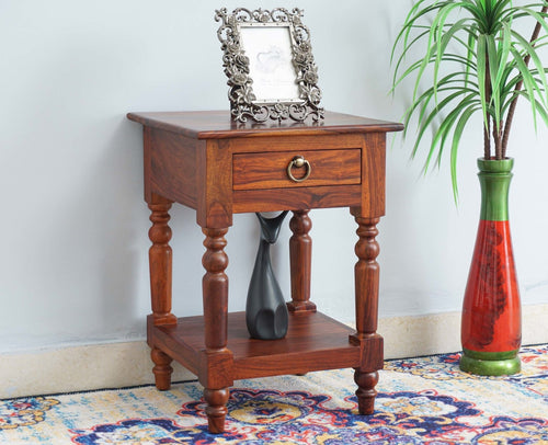 Belgium Solid Wood Side Table - Furniselan - Maple-Finish