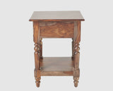 Belgium Solid Wood Side Table - Furniselan - Grey-Finish