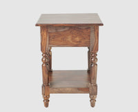 Belgium Solid Wood Side Table - Furniselan - Grey-Finish