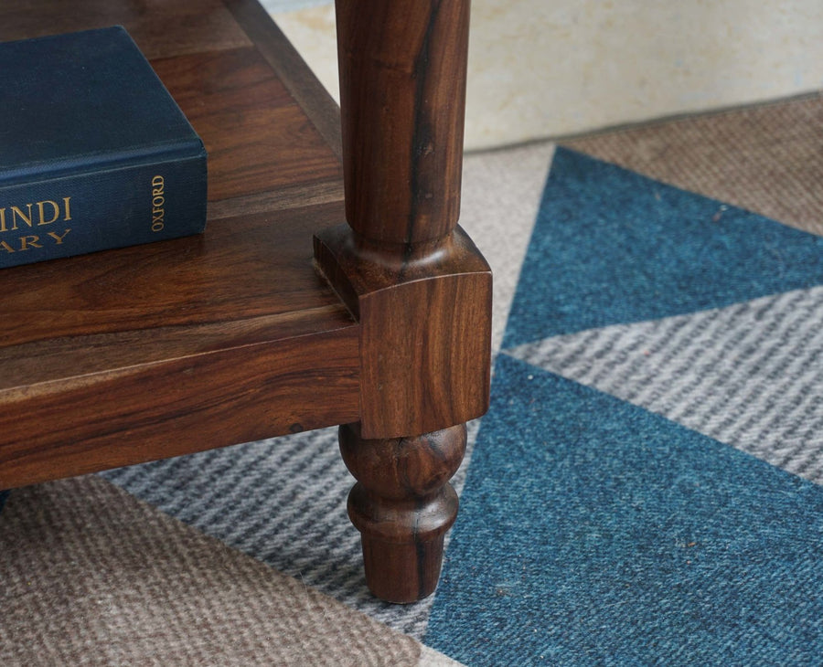 Belgium Solid Wood Side Table - Furniselan - Grey-Finish