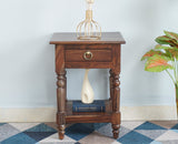 Belgium Solid Wood Side Table - Furniselan - Grey-Finish