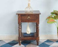 Belgium Solid Wood Side Table - Furniselan - Grey-Finish