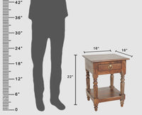 Belgium Solid Wood Side Table - Furniselan - Grey-Finish