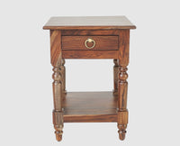 Belgium Solid Wood Side Table - Furniselan - Grey-Finish