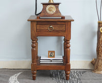 Belgium Solid Wood Side Table - Furniselan - Teak-Finish
